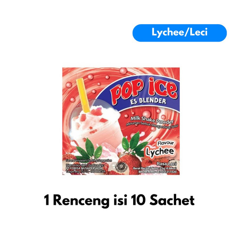 [EZM.5900021] Pop ice 25gr Renceng 10 Sachet Durian Melon Coklat Taro Mangga Vanilla