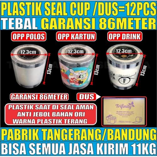 [EZM.5900038] Seal Cup Tebal Garansi 86meter u 1000 Gelas Plastik Lid Tutup Sealer Polos Kartun Drink Dus Jskrm