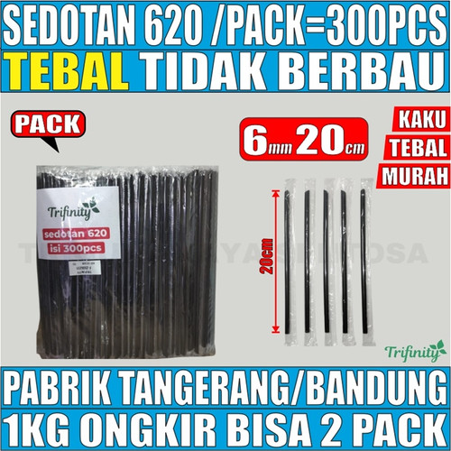 [EZM.5900048] Sedotan Steril Tebal Tdk Berbau u Teh Poci uk 620 6mm / u Bubble Higienis uk 1221 12mm Runcing Pack