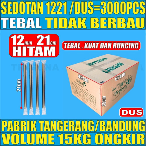 [EZM.5900080] Trifinity Sedotan Steril Tebal Tdk Berbau u Teh poci 620 / u Bubble Higienis 1221 Runcing Dus jskrm