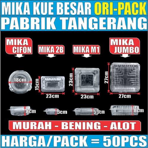 [EZM.5900103] Mika Kue Per Pack Jumbo Bolu Besar Chiffon Sifon Box Kemasan Plastik Bening Murah Trifinity