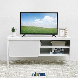 [EZO.0601995] Informa Spencer Rak Tv - Putih tv stand furnitur indoor rumah meja rak tivi tempat pajangan televisi