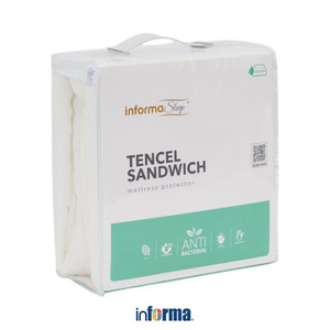 [EZO.0602041] Informa Sleep 200X200 cm Pelindung Kasur Tencel Sandwich - Putih Mattress Protector Penutup Atas Kasur Alas Matras Pelindung Tempat Tidur