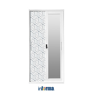 [EZO.0602467] Informa Wilmer Lemari Pakaian 2 Pintu - Putih Wardrobe Storage Kabinet Tempat Simpan Baju Lemari Pintu Ayun Tarik Aesthetic