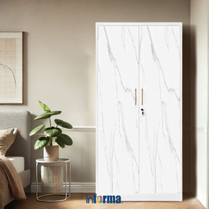[EZO.0602468] Informa Willa Lemari Pakaian 2 Pintu - Putih Wardrobe Storage Kabinet Tempat Simpan Baju Lemari Pintu Ayun Tarik Aesthetic