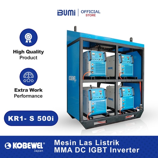 [EZM.4000021] MMA DC IGBT Inverter 3 Phase - Kobewel KR1 with S 500 i x 4