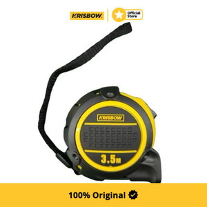 [EZM.1000037] Krisbow 3.5 mtr Meteran Lrmt4 - Kuning Alat Pengukur Barang Alat Ukur Bangunan Measuring Tape Peralatan Tukang Bangunan