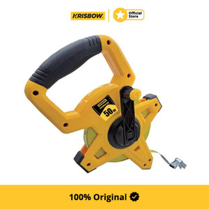 [EZM.1000038] Krisbow 50 mtr Meteran Gulung Fiberglass Lrmtf51 - Kuning Alat Pengukur Barang Alat Ukur Bangunan Measuring Tape Peralatan Tukang Bangunan