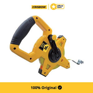 [EZM.1000039] Krisbow 30 mtr Meteran Gulung Fiberglass Lrmtf31 - Kuning Alat Pengukur Barang Alat Ukur Bangunan Measuring Tape Peralatan Tukang Bangunan