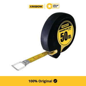 [EZM.1000040] Krisbow 50 mtr Meteran Steel Lrmts51 - Kuning Alat Pengukur Barang Alat Ukur Bangunan Measuring Tape Peralatan Tukang Bangunan