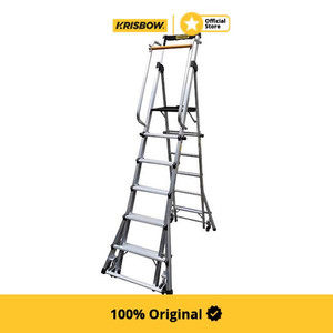 [EZM.1000146] Krisbow 2.8 mtr Tangga Aluminium Rolling Multi 4X5 Step Prlrm2820