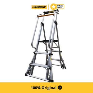 [EZM.1000147] Krisbow 1.1 mtr Tangga Aluminium Rolling Multi 4X2 Step Prlrm1108