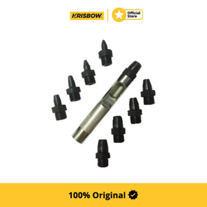 [EZM.1000762] Krisbow Hollow Punch 2-10 Mm Set 10 Pcs