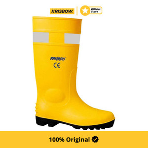 [EZM.1000862] Krisbow Sepatu Safety Boot Pvc Ukuran 45 - Kuning