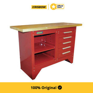 [EZM.1001016] Krisbow Work Bench Meja Workshop 137X51X86.5 Cm - Merah