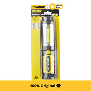 [EZM.1001021] Krisbow Worklight Lampu Kerja Led Cob Magnetik 2 In 1 200 Lm