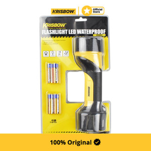 [EZM.1001565] Krisbow Flashlight Senter Led Tahan Air 60 Lm 4Xaa