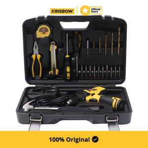 [EZM.1001574] Krisbow Set Drill Bor Listrik Tanpa Kabel 12V Ircids121