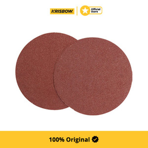[EZM.1001667] Krisbow Amplas Sandpaper 5Pc 125Mm 240Grit + Perekat Irasd3