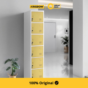 [EZM.1001677] Krisbow Loker 6 Pintu Single Column Locker- Kuning Tua