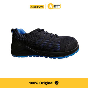 [EZM.1001757] Krisbow Sepatu Safety Shoes Auxo Ukuran 39 - Hitam/Biru