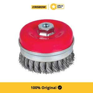 [EZM.1001902] Krisbow Knot Cup Brush Bulu Sikat Pembersih Gerinda 7,5 Cm