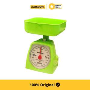 [EZM.1001990] Krisbow Timbangan Dapur Mekanik Kitchen Scale 2 Kg - Hijau