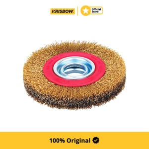 [EZM.1001991] Krisbow Sikat Kawat Bulat Wheel Brush 15X2,5 Cm