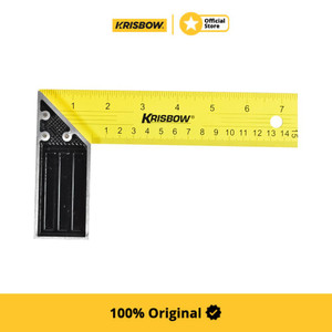 [EZM.1002020] Krisbow Penggaris Siku Lrtsq6 15 Cm - Kuning