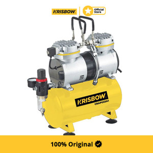 [EZM.1002056] Krisbow Compressor Kompresor Airbrush Twin Cylinder Crdpa002
