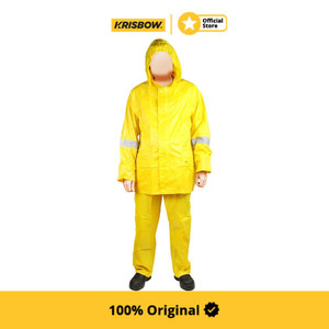 [EZM.1002086] Krisbow Rainsuit Jas Hujan Pvc Ukuran M - Kuning