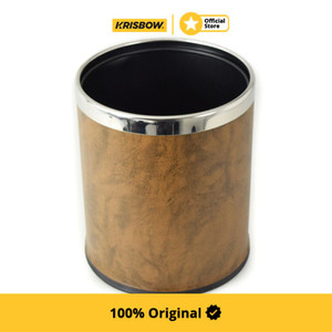 [EZM.1002107] Krisbow Dust Bin Tempat Sampah Bulat - Coklat