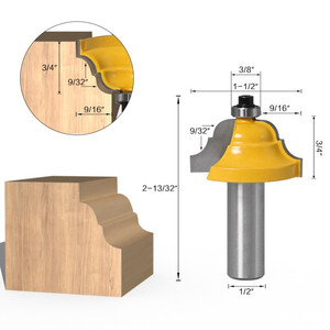 [EZM.2600003] MASTER BIT MATA PROFIL ROUTER THIN ROUND FLAT BOTTOM 1/2"X1-3/4"