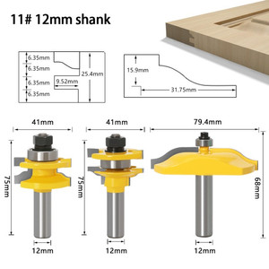 [EZM.2600005] MASTER BIT MATA PROFIL ROUTER NO.11 WEST MORTISE TENON DOOR PLATE 12MM