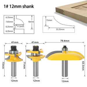 [EZM.2600008] MASTER BIT MATA PROFIL ROUTER NO.1 ROUND CORNER TENON SIDE PANEL 12MM