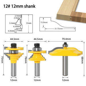 [EZM.2600010] MASTER BIT MATA PROFIL ROUTER NO.12 FRAME TENON & 12MM HUXIMEN PLATE