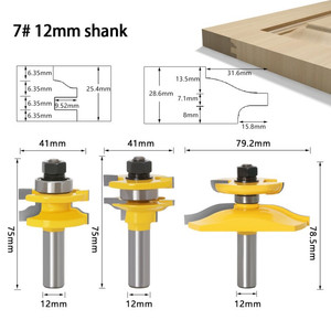 [EZM.2600014] MASTER BIT MATA PROFIL ROUTER NO.7 MORTISE TENON DOUBLE SIDE DOOR 12MM