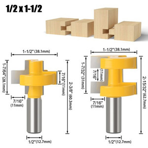 [EZM.2600018] MASTER BIT MATA PROFIL ROUTER 3-TOOTH SQUARE TOOTH TENON CUTTER 1/2"