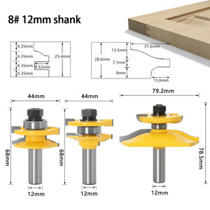 [EZM.2600025] MASTER BIT MATA PROFIL ROUTER NO.8 TENON & DOUBLE SIDE DOOR PANEL 12MM