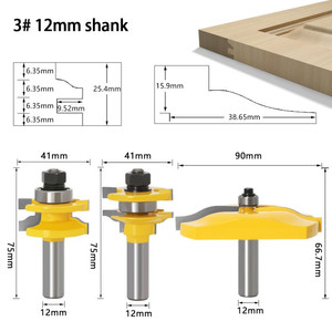 [EZM.2600027] MASTER BIT MATA PROFIL ROUTER NO.3 MORTISE TENON DOOR  PANEL 12MM