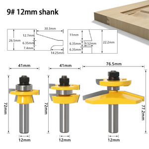 [EZM.2600029] MASTER BIT MATA PROFIL ROUTER NO.9 MORTIS TENON DOUBLE SIDE BEVEL 12MM
