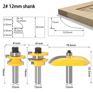 [EZM.2600031] MASTER BIT MATA PROFIL ROUTER NO.2 NAIL MORTISE SIDE R DOOR PANEL 12MM