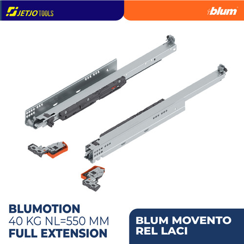 [EZM.2600041] BLUM REL LACI MOVENTO RUNNER BLUMOTION 40KG 550MM FULL EXT WITH LOCK DEVICE
