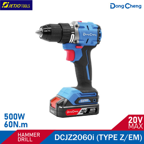[EZM.2600092] DONGCHENG DCJZ2060i MESIN BOR BATERAI HAMMER DRILL 13MM 20V 4AH 60NM