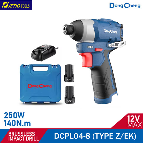 [EZM.2600100] DONGCHENG DCPL04-8 MESIN BOR OBENG BRUSHLES IMPACT DRIVER 1/4" 12V