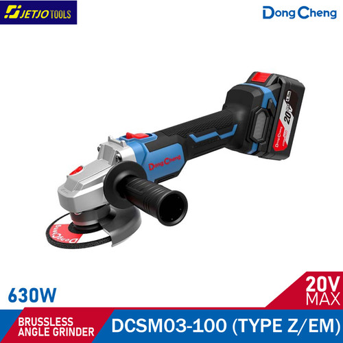 [EZM.2600101] DONGCHENG DCSM03-100 MESIN GERINDA TANGAN BRUSHLES GRINDER 4" 20V 4AH