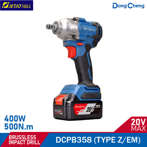 [EZM.2600103] DONGCHENG DCPB358 MESIN CORDLES BRUSHLES IMPACT WRENCH 1/2" 20V 500NM