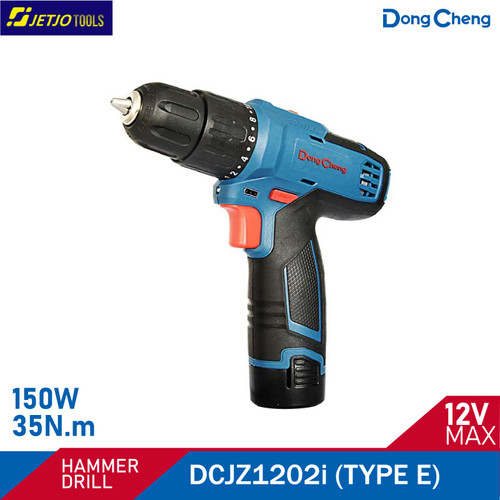 [EZM.2600104] DONGCHENG DCJZ1202i MESIN BOR BATERAI HAMMER DRILL 10MM 12V 2AH 35NM