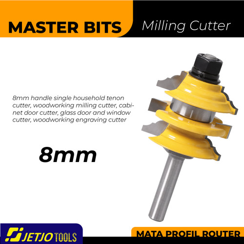 [EZM.2600148] MASTER BIT MATA PROFIL ROUTER CABINET PANEL DOOR AND WINDOW CUTTER 8MM