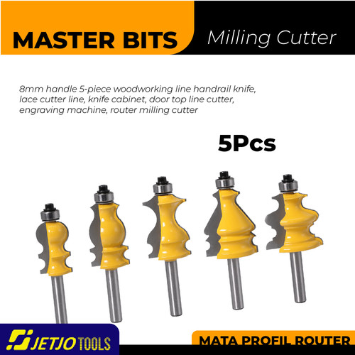 [EZM.2600151] MASTER BIT MATA PROFIL ROUTER SET CABINET PANEL DOOR TOP LINE CUT 8MM